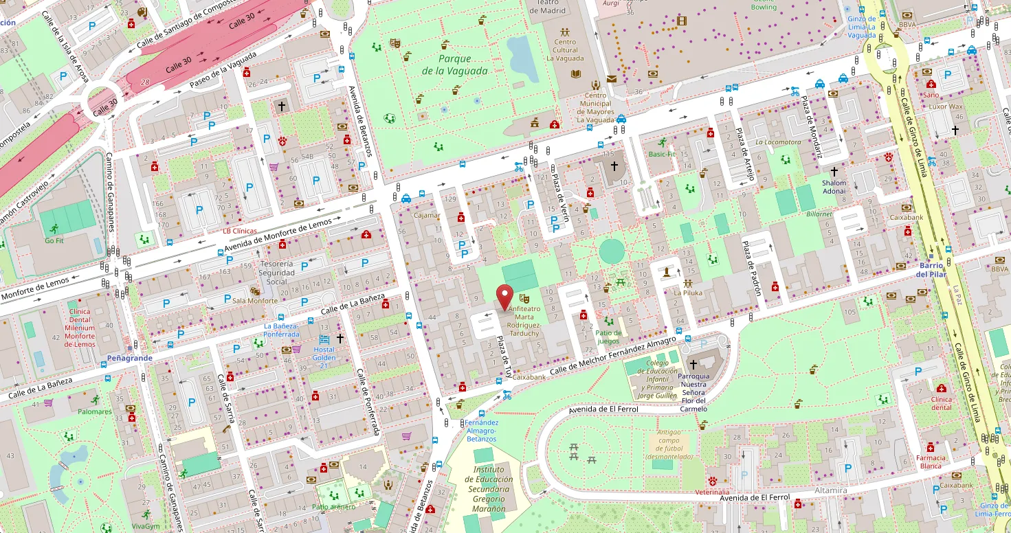 Mapa: Plaza de Tuy, 11 (Barrio del Pilar), Madrid